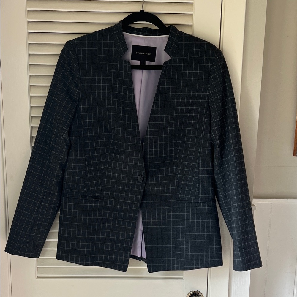 Banana Republic Dark windowpane Jacket